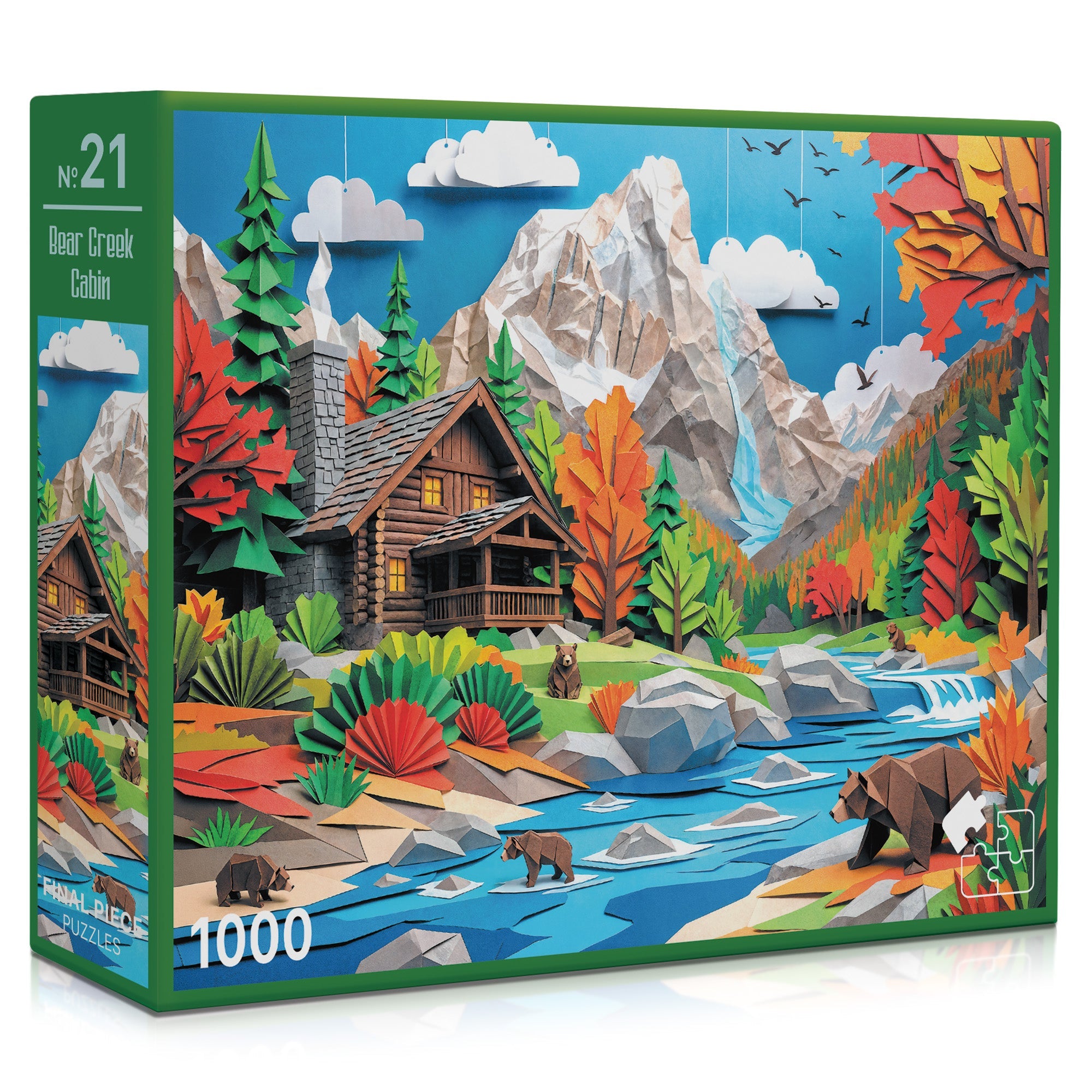 No. 21 - Bear Creek Cabin | 1000-Piece Jigsaw Puzzle | A Sweet Sip!