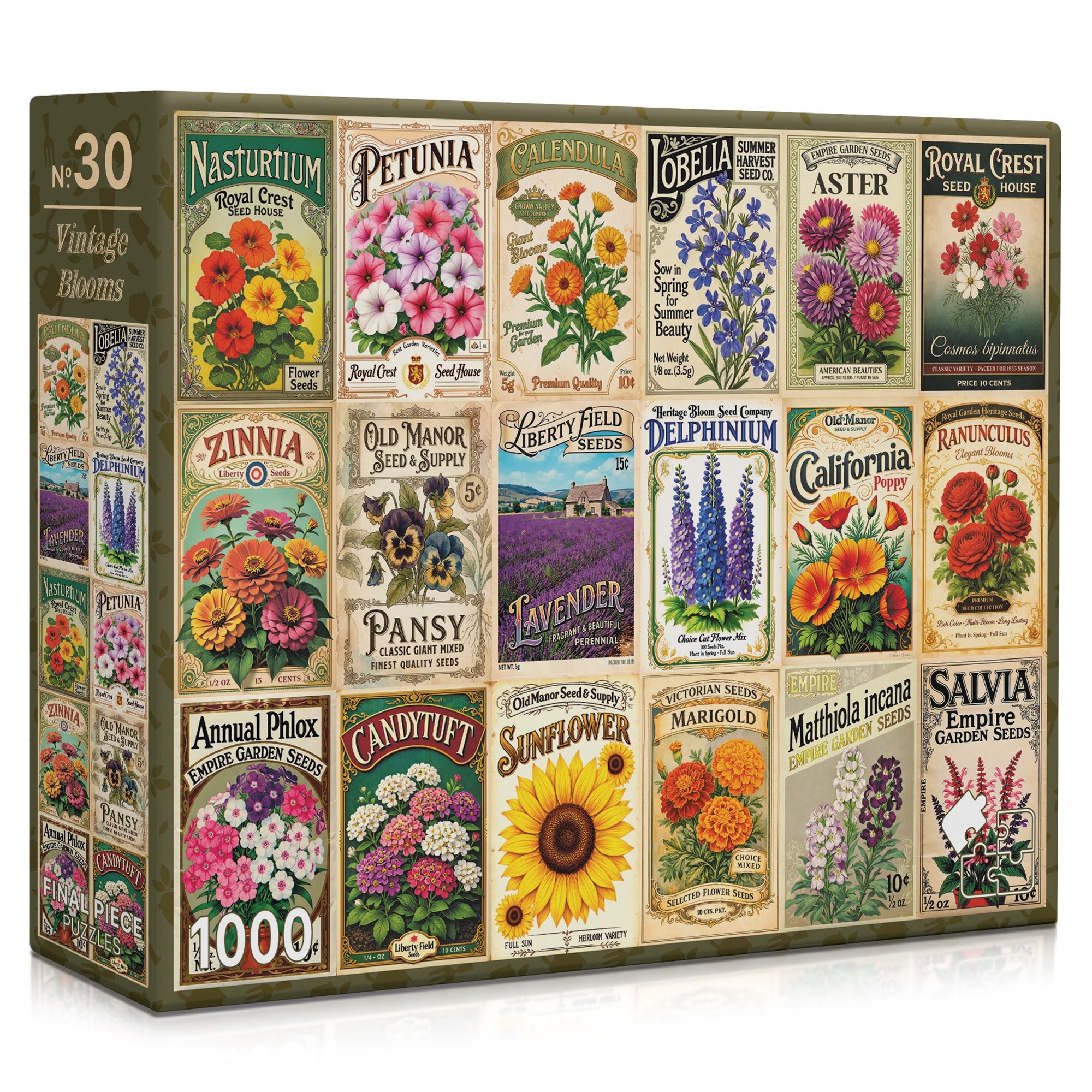 No. 30 - Vintage Blooms | 1000-Piece Jigsaw Puzzle | A Sweet Sip!