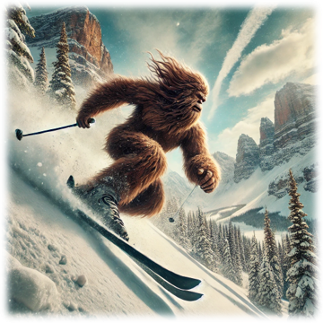 "BIGFOOT EPIC Skier" designed by ASScoozie