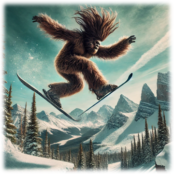 "BIGFOOT EPIC Skier" designed by ASScoozie