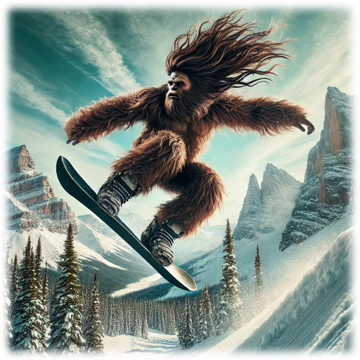 "BIGFOOT EPIC Snowboard" designed by ASScoozie