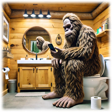 "BIGFOOT On the Throne" designed by ASScoozie
