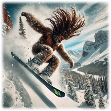"BIGFOOT EPIC Snowboard" designed by ASScoozie
