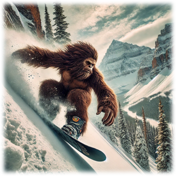 "BIGFOOT EPIC Snowboard" designed by ASScoozie
