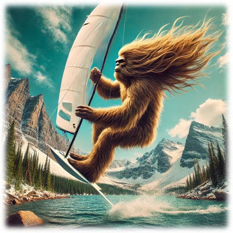 “BIGFOOT Windsurfer” – ASScoozie Design on FrostBuddy Universal Buddy | A Sweet Sip