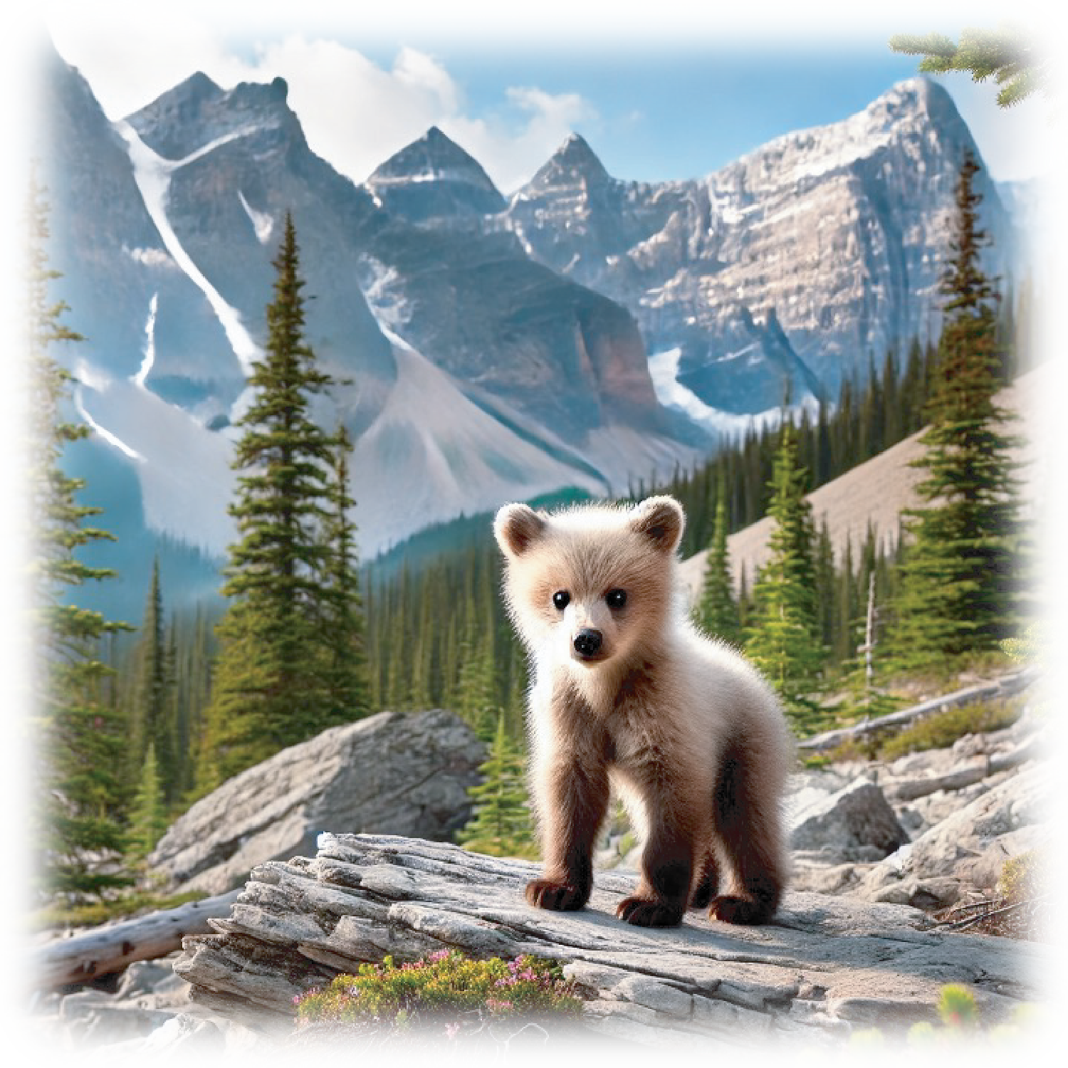 “Mountain Bear Cub – First Adventure” – ASScoozie Design on FrostBuddy Universal Buddy | A Sweet Sip