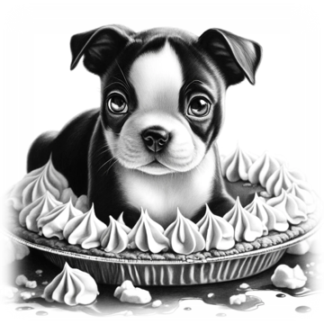 “Boston Terrier – Cream Pie Cutie” – ASScoozie Design on FrostBuddy Universal Buddy | A Sweet Sip