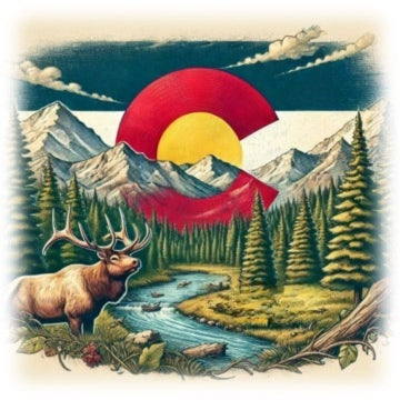 “Colorful Colorado” – ASScoozie Exclusive Design on a Frostbuddy Universal Buddy Stainless Steel Can Cooler | Colorado Adventure Drinkware by A Sweet Sip!