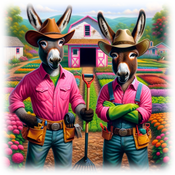 “Donkey Barnyard – Garden Crew” – ASScoozie Design on FrostBuddy Universal Buddy | A Sweet Sip