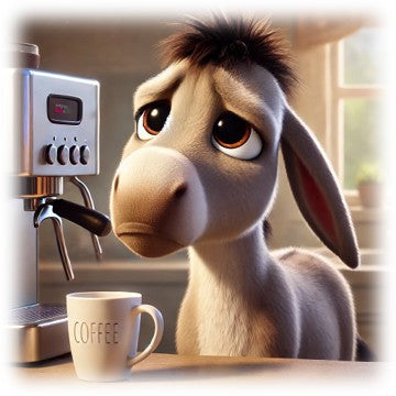 "Donkey Coffee Fix" designed by ASScoozie