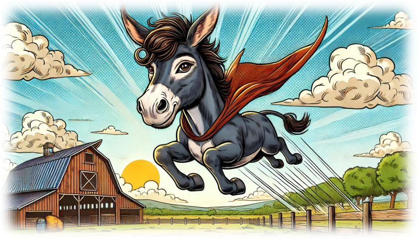 “Donkey Hero – Comic Dawn” – ASScoozie Design on FrostBuddy Universal Buddy | A Sweet Sip