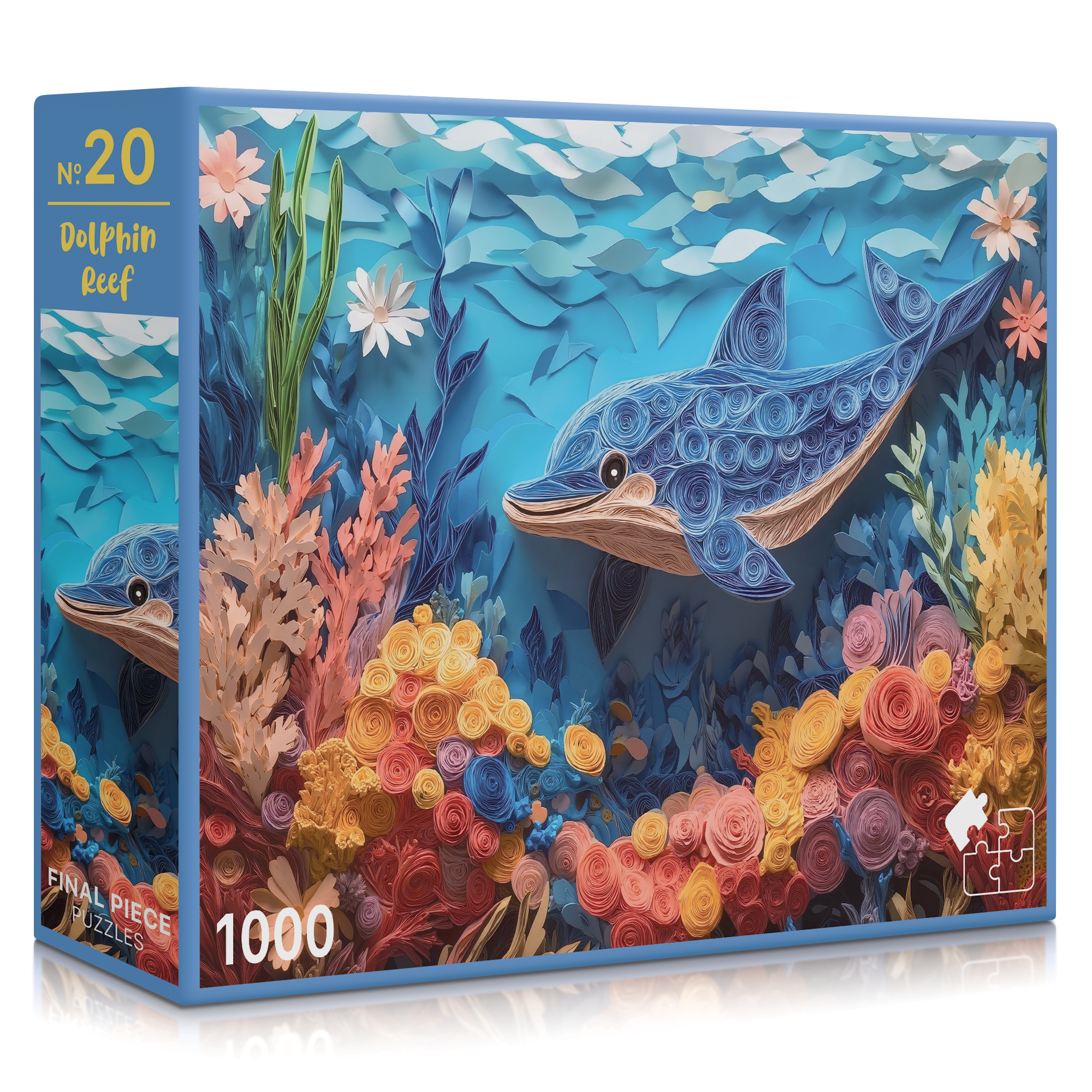 No. 20 - Dolphin Reef | 1000-Piece Jigsaw Puzzle | A Sweet Sip!