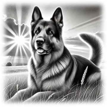 “German Shepherd – Golden Fields” – ASScoozie Design on FrostBuddy Universal Buddy | A Sweet Sip