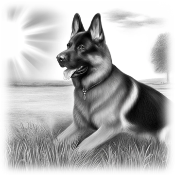 “German Shepherd – Evening Watch” – ASScoozie Design on FrostBuddy Universal Buddy | A Sweet Sip