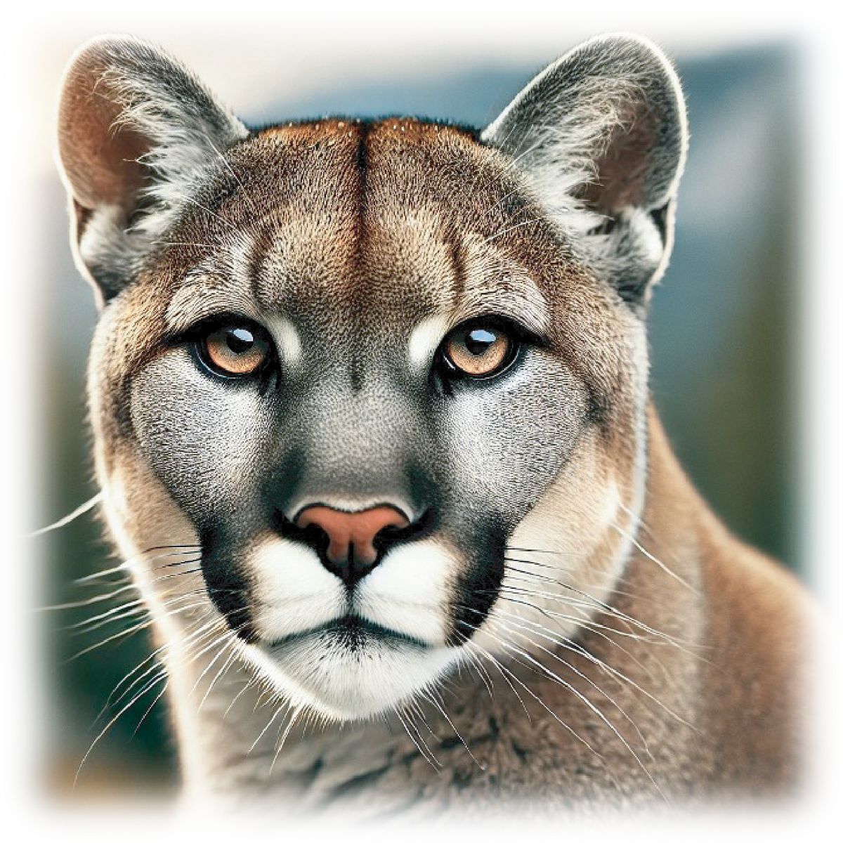 “Mountain Lion Warrior – Piercing Gaze” – ASScoozie Design on FrostBuddy Universal Buddy | A Sweet Sip
