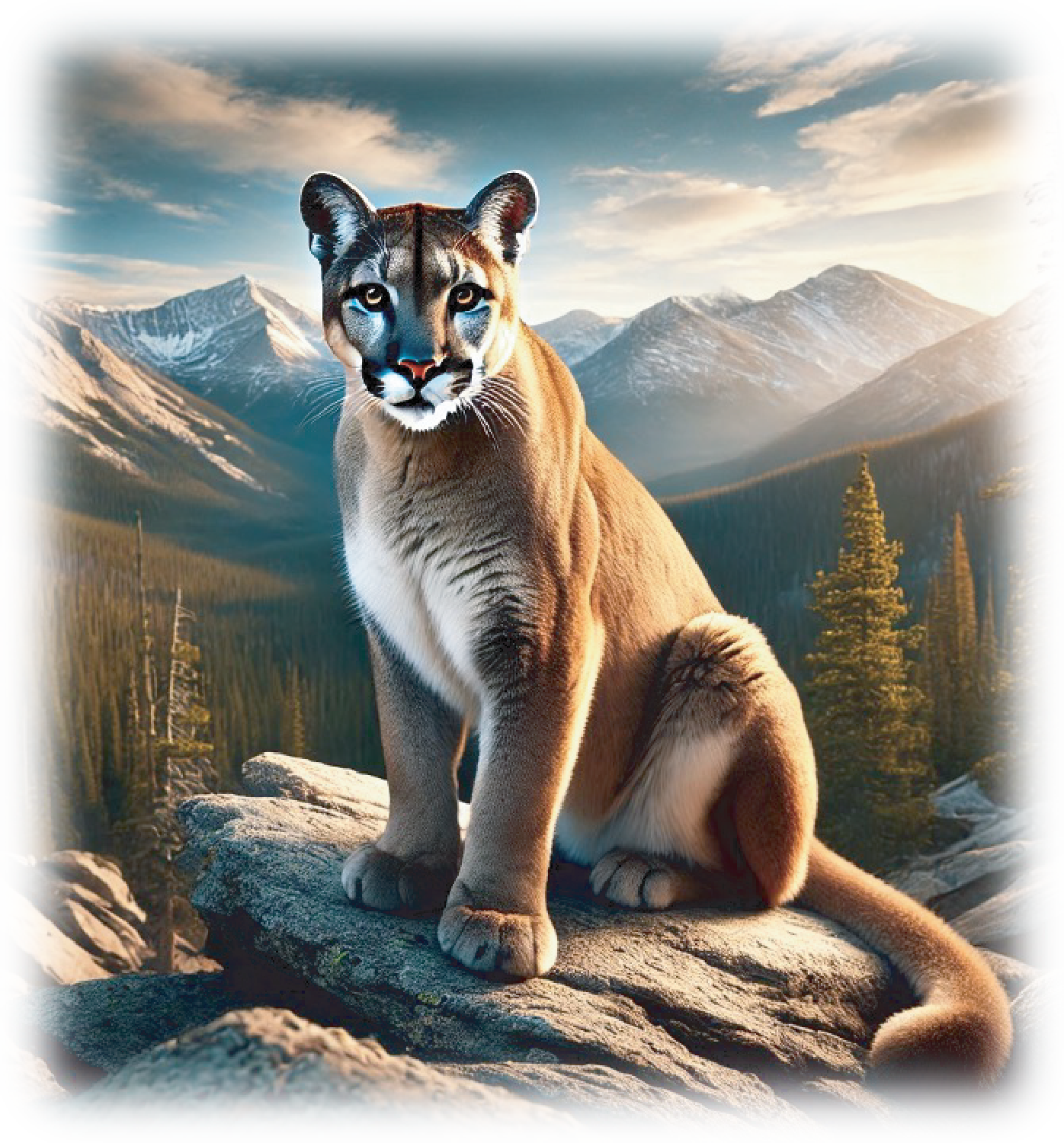 “Mountain Lion Warrior – Golden Overlook” – ASScoozie Design on FrostBuddy Universal Buddy | A Sweet Sip