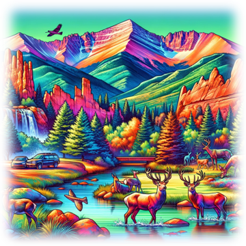 “Rocky Mountain Paradise – Vivid Valley” – ASScoozie Design on Frostbuddy Can Cooler | A Sweet Sip