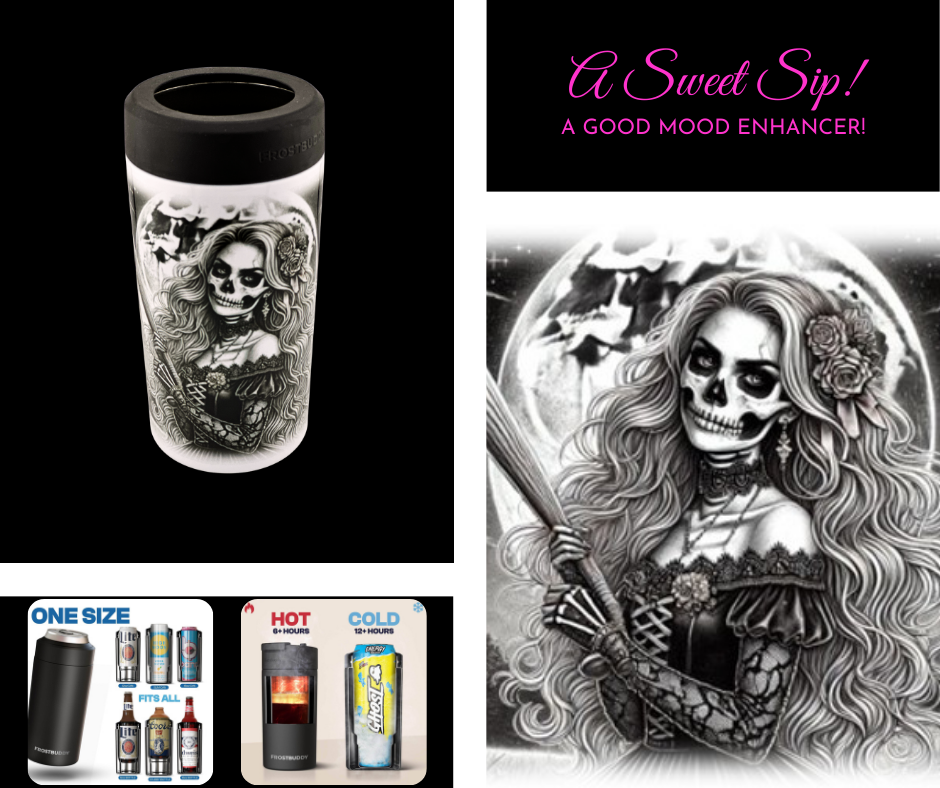 “Sugar Mama” – ASScoozie Exclusive Design on Frostbuddy Stainless Steel Can Cooler | Bold & Playful Drinkware by A Sweet Sip!