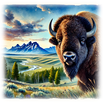 "Stoic Bison" designed by ASScoozie