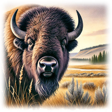 "Stoic Bison" designed by ASScoozie