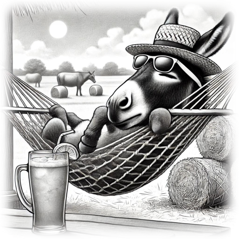 Donkey Chillaxin – Country Retreat | Donkeys & Friends ASScoozie Universal Buddy by A Sweet Sip!