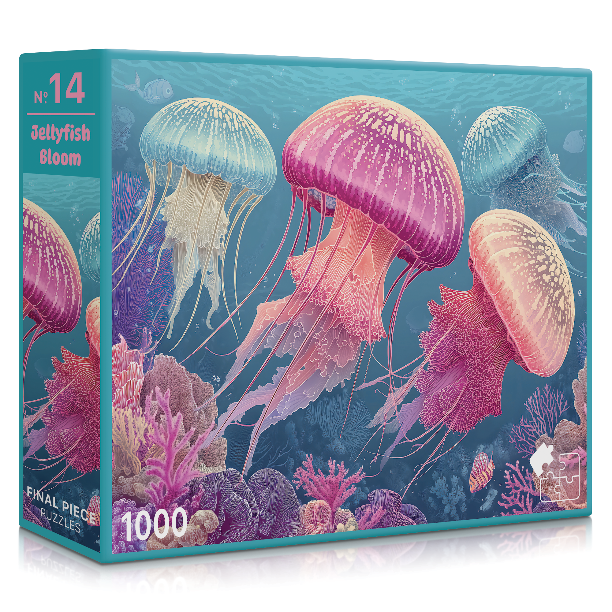 No. 14 - Jellyfish Bloom | 1000-Piece Jigsaw Puzzle | A Sweet Sip!