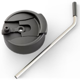 ASSCoozie Frostbuddy Universal 2.0 - Light Grey with straw