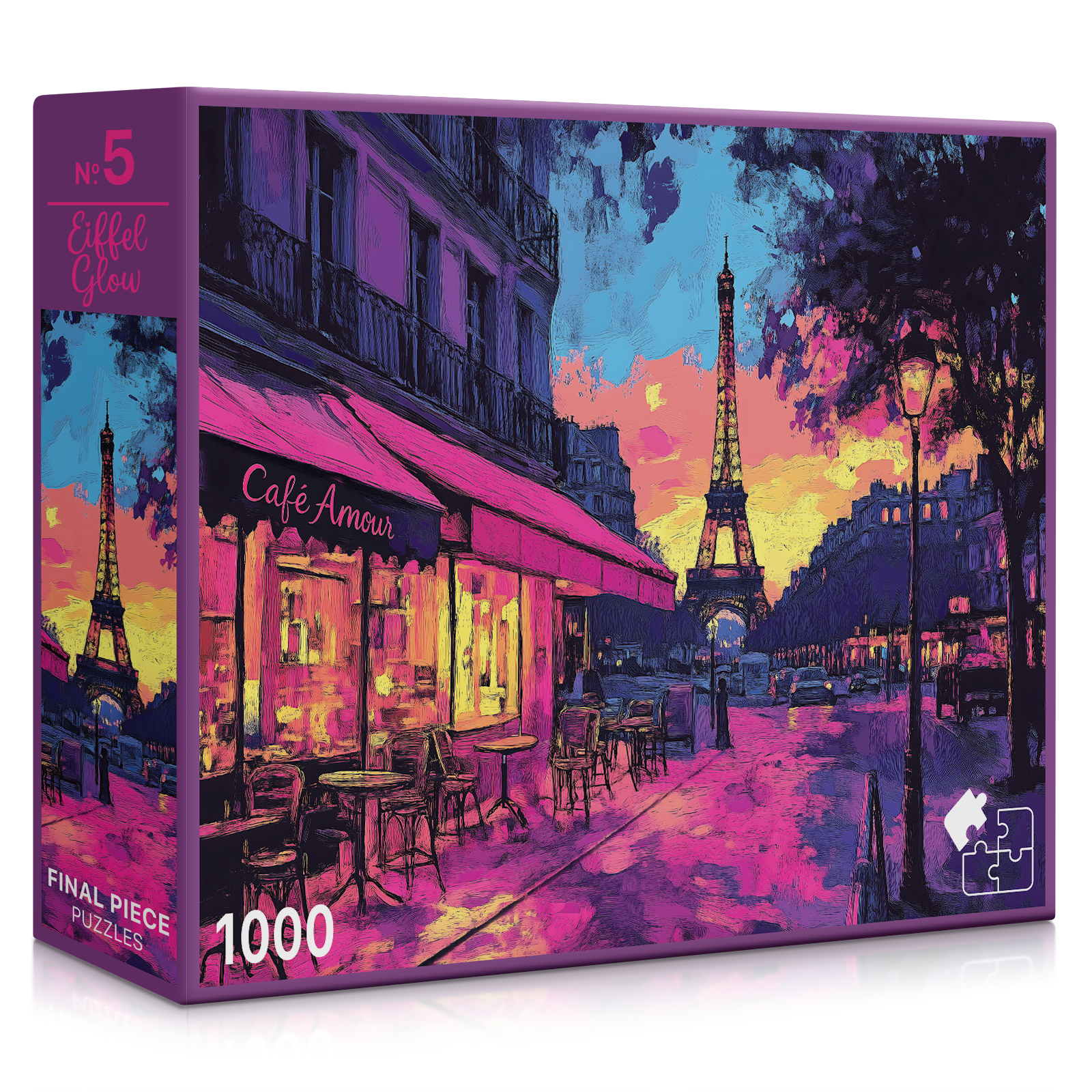 No. 5 - Eiffel Glow | 1000-Piece Jigsaw Puzzle | A Sweet Sip!