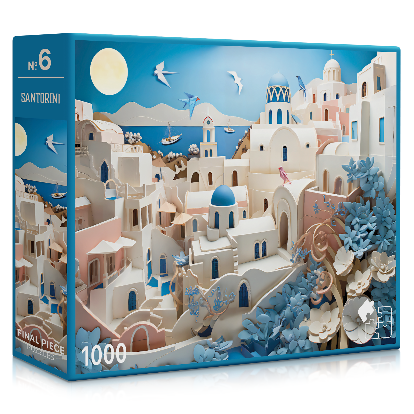 No. 6 - Santorini | 1000-Piece Jigsaw Puzzle | A Sweet Sip!