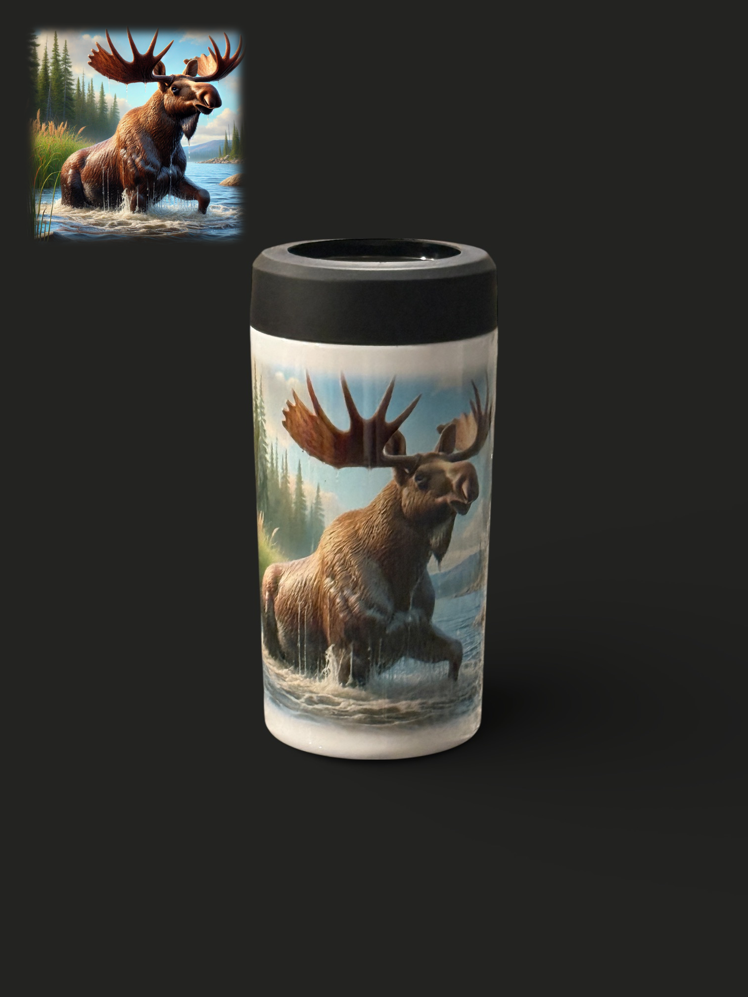 “Mighty Moose” – ASScoozie Design on Frostbuddy Can Cooler | A Sweet Sip